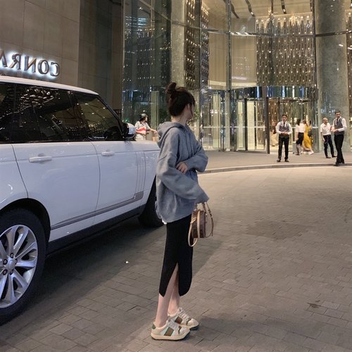 小个子针织开叉半身裙