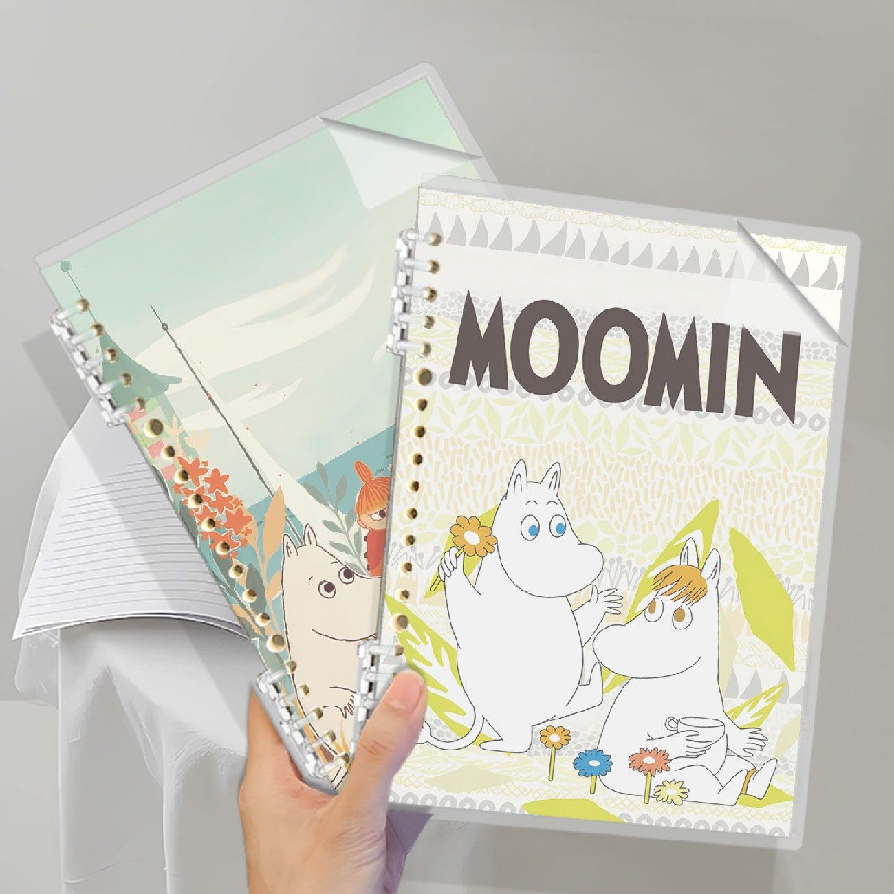 河马亚美史力奇活页本五爪大学生考研笔记本子高中生练习本横线本