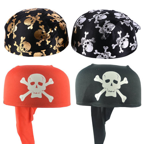 HalloweenSkullPrintPirateHat