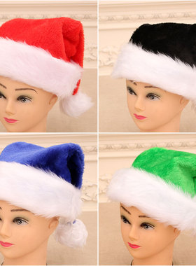 Long haired adult Christmas hat gift圣诞帽圣诞节装饰帽子