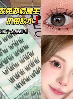 No Glue False Eyelashes 免胶免卸假睫毛无梗漫画款韩系自然
