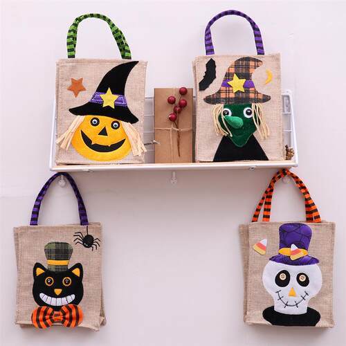 Halloween decoration tote bag Cartoon pumpkin skull gift bag