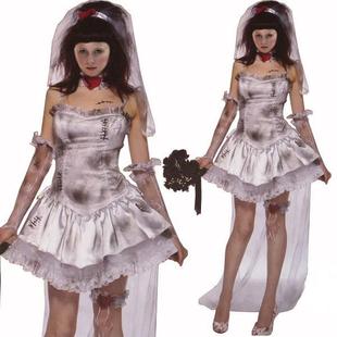 Halloween bride witch ghost uniform costume Ladies