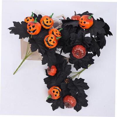 Halloween Simulation Pumpkin Bouquet Decoration Black Bouque