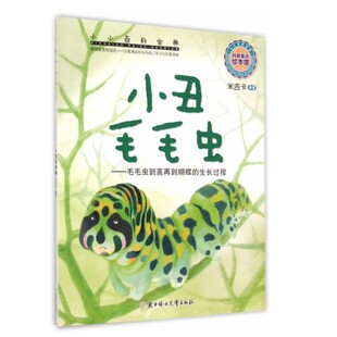 小丑毛毛虫 小小百科宝典米吉卡绘本 毛毛虫变蝴蝶幼儿园科普书  幼儿园书籍大班中班小班科普读物 宝宝故事书睡前故事