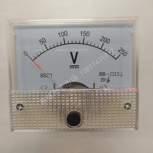 85C1 250V 直流指针式电压表 DC250V 开关柜表 面板表 85C1-250V