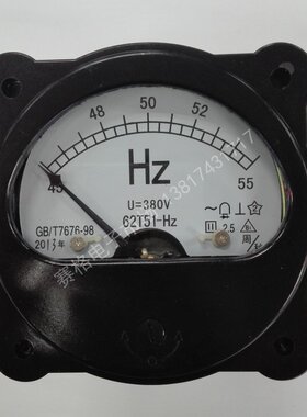 频率表 62T51-HZ/380V(220V)   45-55HZ 指针式频率表 仪表