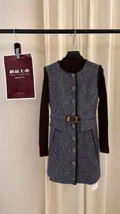 名媛小香风连衣裙套装 欧货25冬新款 气质羊毛针织内搭套装 现货