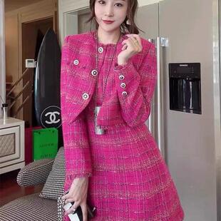 【现货】26秋冬欧货法式名媛小香风气质女神范背心裙子两件套装