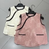 现货 26春季 新款 重工刺绣国风新中式 马甲上衣