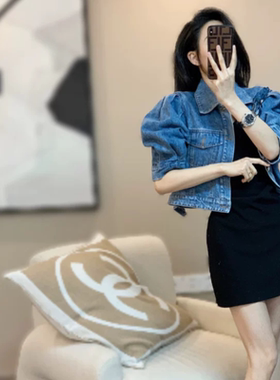 【现货】mi2naa25春季小香风时尚炸街牛仔吊带裙两件套装女