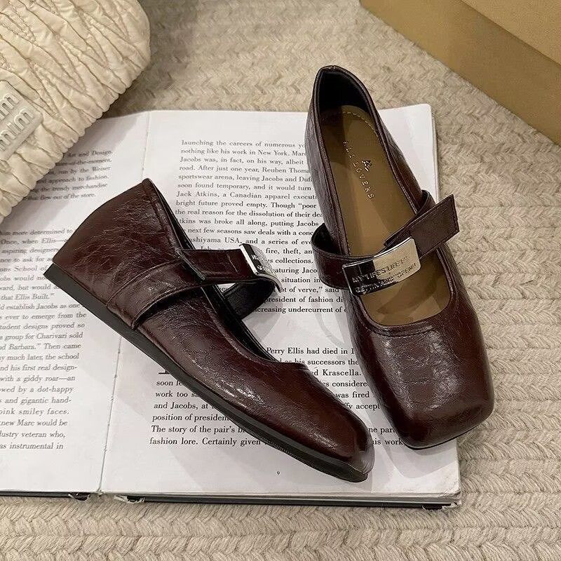 断码特2026年春季英伦复古乐福鞋女中跟圆头皮带扣软底百搭小皮鞋,女鞋,深口单鞋,淘宝优惠券,粉丝福利购,淘宝优惠卷