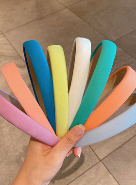 简约纯色高颅顶海绵增高发箍