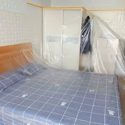 Khăn trải giường bằng vải màu xám dùng một lần bụi che bụi che vải che khăn đồ nội thất màng bảo vệ chống nắng màng bọc giường vải - Bảo vệ bụi
