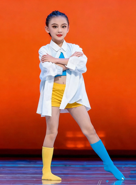 像梦一样演出服女现代当代舞中国舞儿童抒情舞上衣白色衬衫舞蹈服