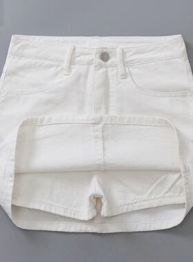 women clothes牛仔短裙女春高腰a字白色包臀chic新款韩版百搭裤裙