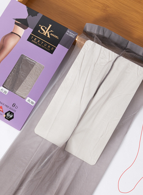 SK一线裆T档型超薄0D真脚跟性感隐形丝袜真腿型有跟连裤袜复古蓝