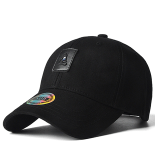 新款帽子男韩版潮船帆贴标刺绣纯棉休闲鸭舌帽时尚潮遮阳男士帽夏