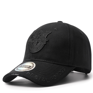 刺绣帽子男韩版潮时尚百搭海军陆战队潮牌棒球帽新款鸭舌帽男士帽
