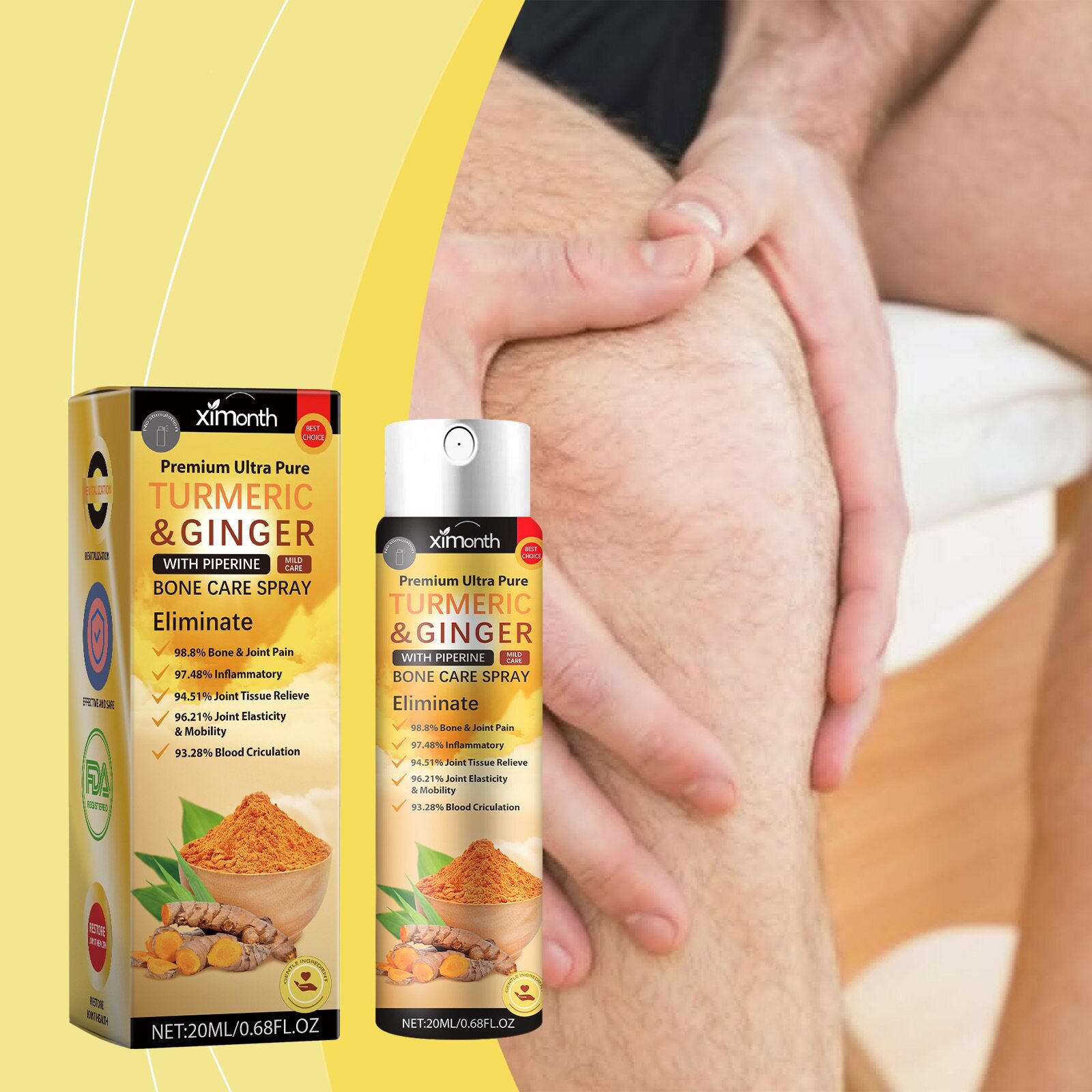Curcuma joint care spray body massage care 姜黄关节护理喷雾图片