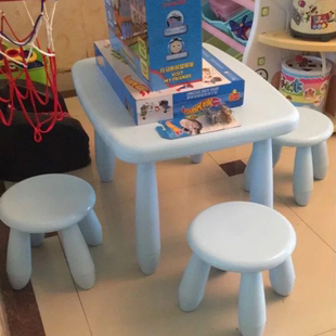 1套 防滑儿童塑料桌椅环保幼儿园宝宝桌椅画画游戏桌椅