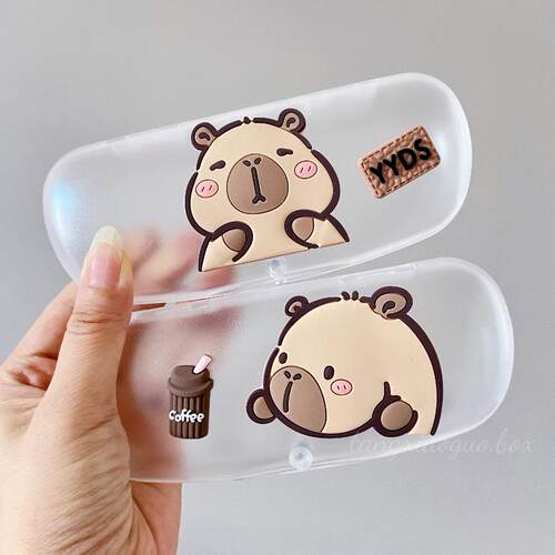 可爱卡通简约便携式眼镜盒