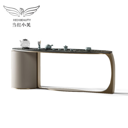 阳台茶桌椅组合轻奢现代简约家用高级感岩板小户型茶台功夫泡茶桌