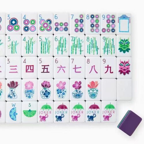 亚克力32号深紫色美国麻将  家用送礼手搓麻将现货