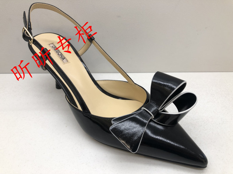 dissona迪桑娜女鞋 2023年夏季后空细高跟蝴蝶结包头凉鞋女591660