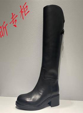 蹀愫2024秋冬新款复古增高显瘦女靴高筒长靴圆头骑士靴TA54710-13
