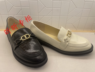 Dissona迪桑娜女鞋2024年春季圆头乐福鞋平跟单鞋女253770 253760