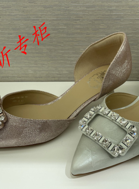 tigrisso蹀愫女鞋2025年春季钻扣尖头小猫跟浅口单鞋女TA65116-14