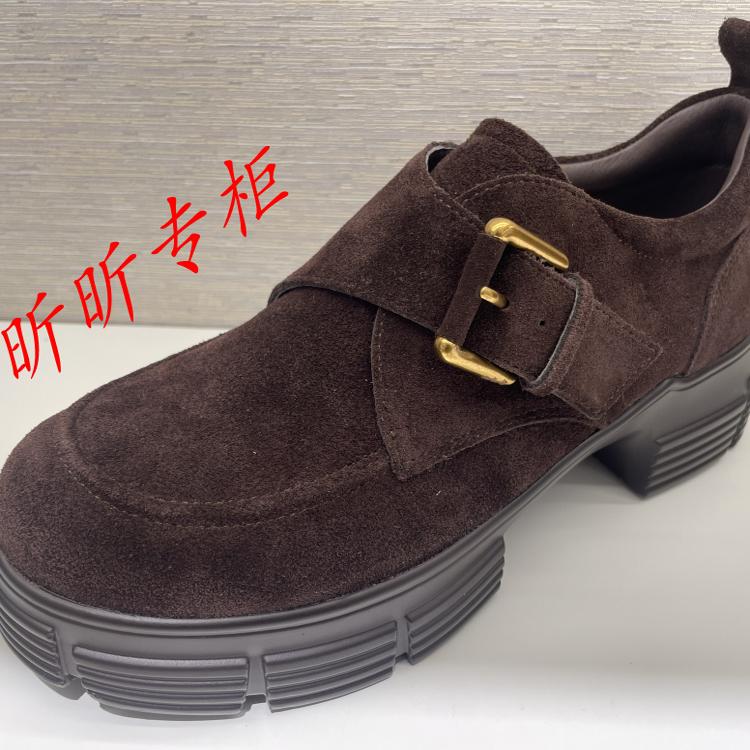碟愫复古增高乐福鞋厚底单鞋女