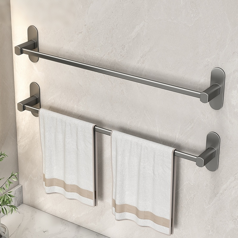 卫生间免打孔壁挂式单杆毛巾架子
