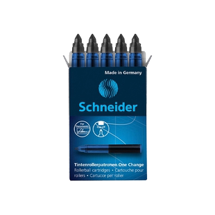 德国进口施耐德星际One Change 大容量超顺滑办公学生直液式水笔宝珠笔签字笔替芯笔芯墨胆墨囊0.6mm