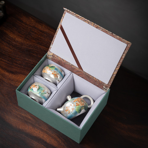 故宫文创鎏银茶壶茶具伴手礼品