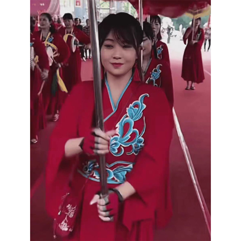秧歌服演出服女喜庆中国风舞蹈服装打鼓锣鼓腰鼓盘鼓队广场舞套装