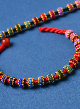 手工平结线圈璎珞圈diy饰品手绳项链固定卡扣金银红线圈编绳配件