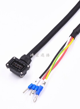 三菱400W电机动力线 MR-PWS1CBL3M 5M 8M 10M-A1-L 1-L伺服电源线