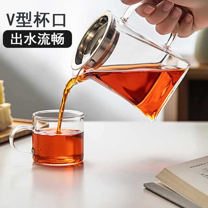 忆茶壶茶玻璃具公道杯分茶器公杯具配件HZU装功夫茶套加厚耐热茶