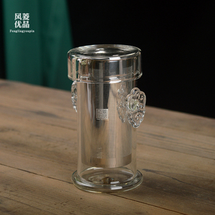 雙耳耐熱玻璃紅茶杯具紅花茶壺功夫泡茶器具不銹鋼內(nèi)膽過濾 日式