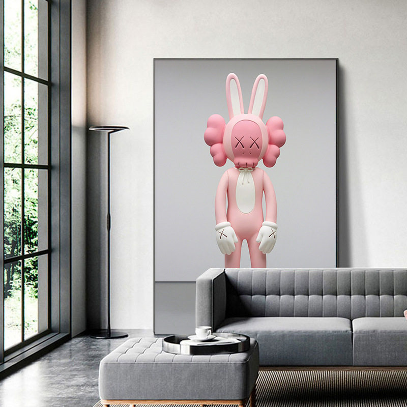 卡通动漫粉色背景画联名潮牌潮流