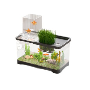 客厅桌面悬浮负压鱼缸塑料透明微景观摆件金鱼缸防爆生态缸乌龟缸