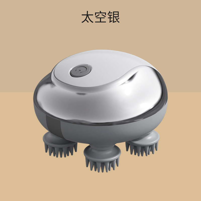 头部按摩器电动头部按摩仪智能头皮按摩充电多功能八爪鱼猫咪宠物