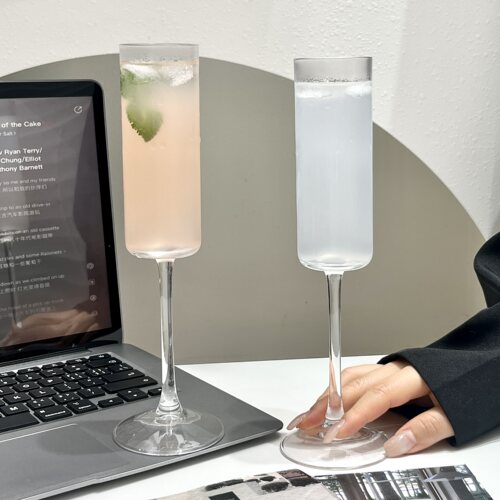 ins高颜值水晶玻璃香槟杯