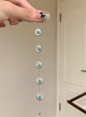 2025新款精工拉丝绿松小雏菊手链轻奢百搭小众设计感送礼物