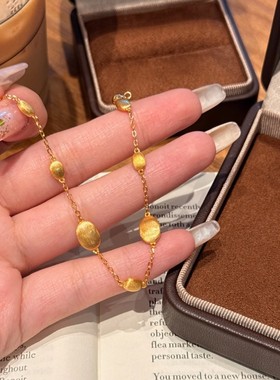 拉丝工艺豆豆手链简约冷淡风拉轻奢感手串小众设计手饰