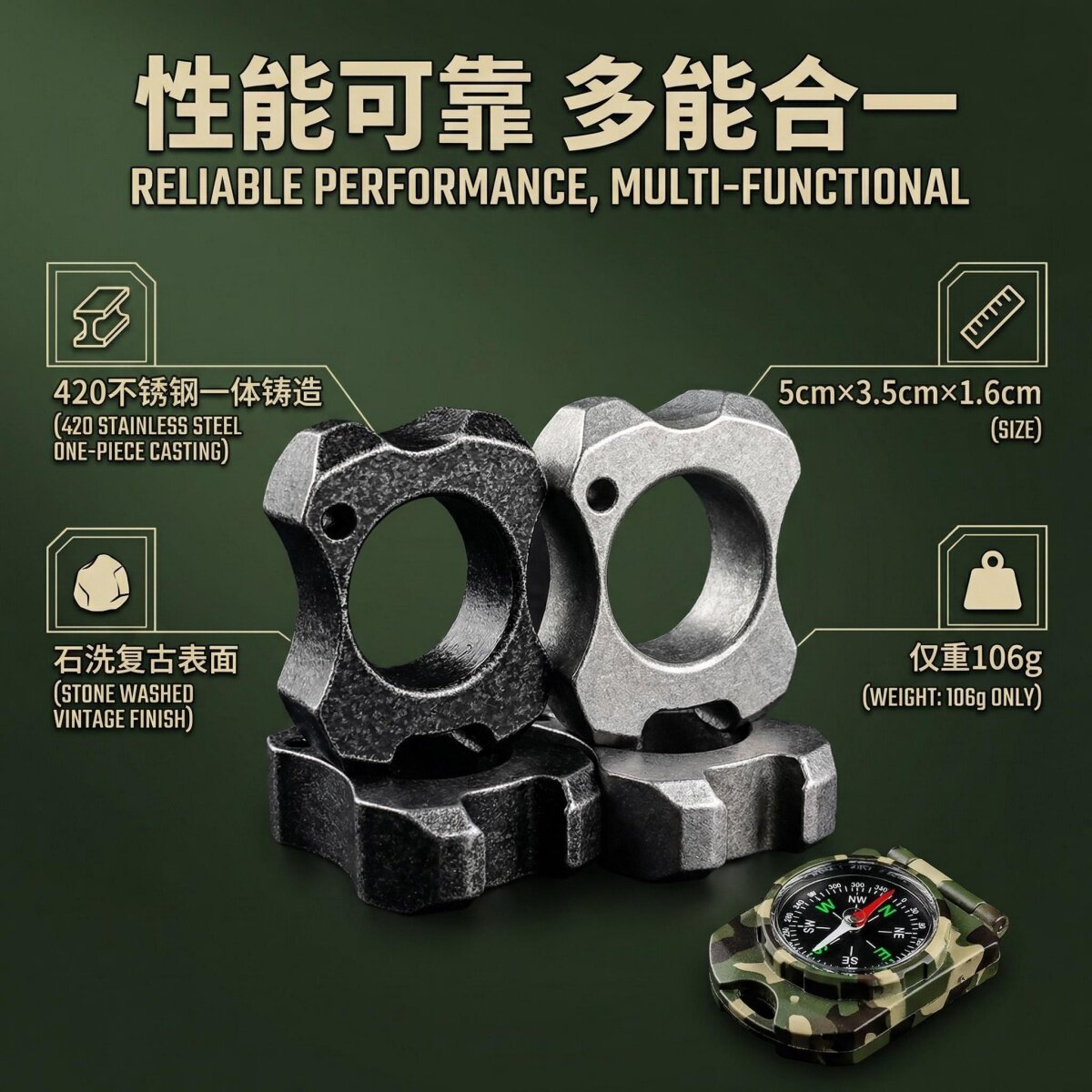 防身用品开瓶器指虎扳指图片