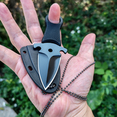 户外必备防身指环刀迷你小直刀锋利耐用随身野营便携小刀口袋刀