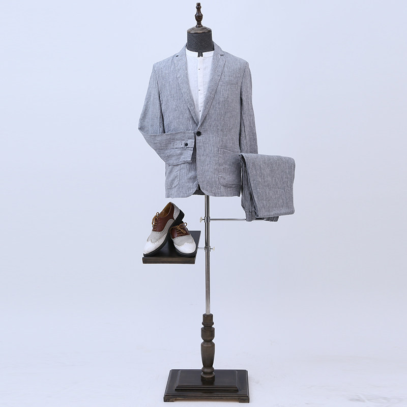 潮男亚麻西服套装韩版宽松薄款外套男士休闲商务棉麻西服春秋套装